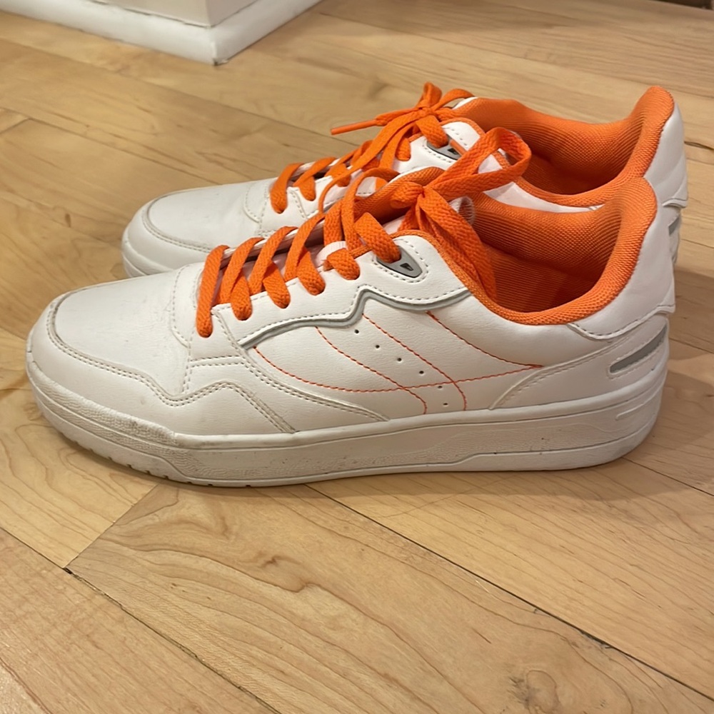 Zara Contrasting Color Orange White Sneakers Size 39 / 9.5 - Picture 4 of 6